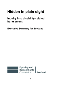Inquiry into disability-related harassment