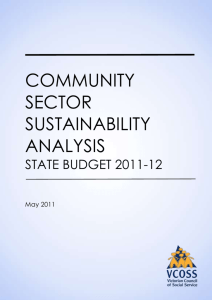 A sustainable community sector - Victorian Council of Social Service