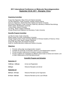 First International Meeting on Molecular Neurodegeneration
