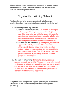 Organize Your Winning Network
