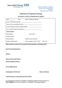 paediatric cardiology referral form