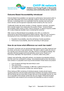 Outcome Based Accountability introduced