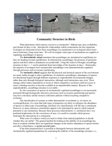 Community Structure in Birds