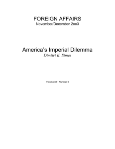 America `s Imperial Dilemma - International Affairs Forum