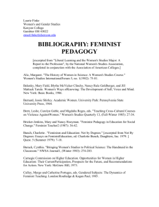 Bibliography: Feminist Pedagogy