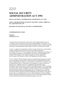 social security administration act 1992