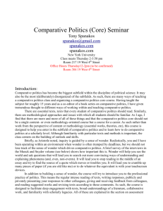 Comparative Politics (Core) Seminar