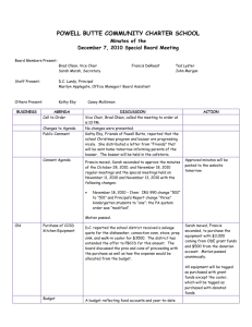 Board Minutes Spec Mtg. 12-7-10 - Powell Butte Community Charter