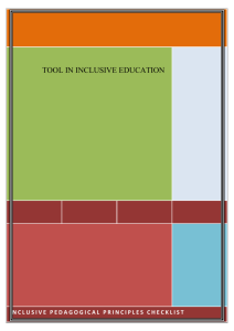 TOOL IN INCLUSIVE EDUCATION