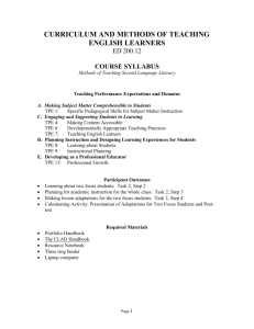 curriculum and methods of teaching english learners