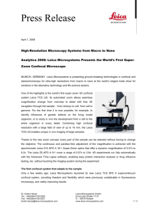 Analytica 2008: Leica Microsystems Presents the World`s First Super