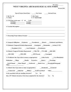 Archaeological Site Form - West Virginia Division of Culture and