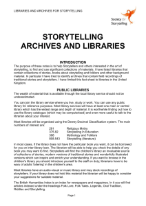 Storytelling Archives Libraries