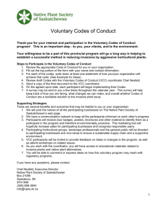 Voluntary Codes of Conduct Instructions