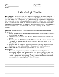 Lab: Geologic Timeline