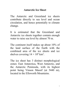 Antarctic Ice Sheet - Atmospheric Sciences at UNBC