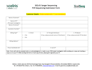 Sample Submission Form-PCR Sequencing