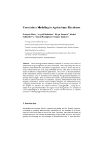 Constraints Modeling in Agricultural Databases