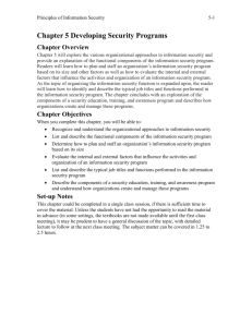 Chapter Overview - School of Information Sciences