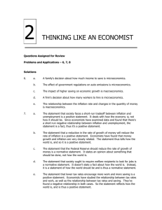 Chapter 2 — THINKING LIKE AN ECONOMIST 1 Questions
