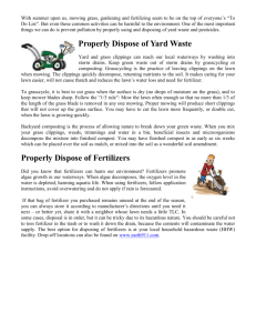 Yard Waste Fertilizer Disposal