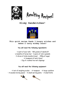 Revolting recipes - Primary Resources