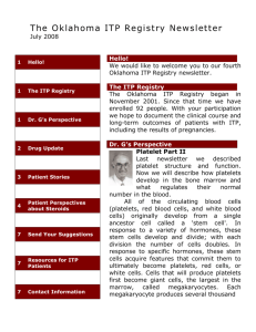The Oklahoma ITP Registry Newsletter, July 2008