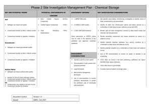 Chemical Store Stage 2 Investigation Management Plan