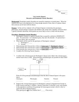 Punnett Square Worksheet