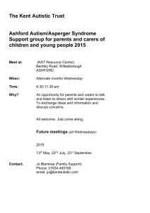 Ashford Autism/Asperger Syndrome Support group for Parents and