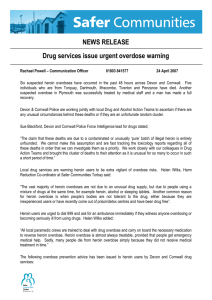 News Release: Drug services issue urgent overdose warning