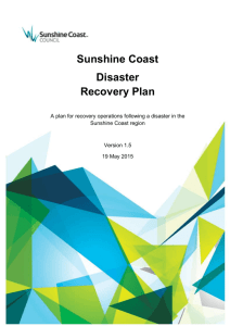 Sunshine Coast Disaster Recovery Plan