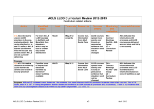 ACLS LLDD Curriculum Review 2012-2013