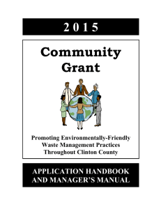 2015 Community Grant Handbook