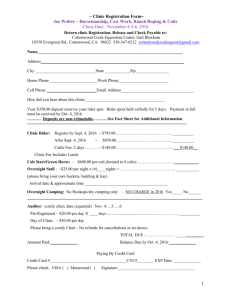 Registration & Information - Cottonwood Creek Equestrian