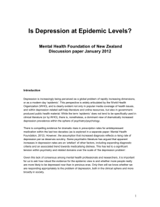 Depression Epidemic Discussion Paper