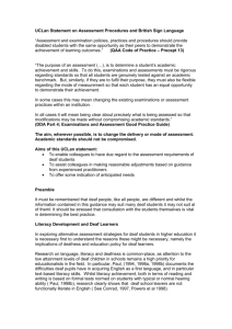 UCLan Policy on Deaf Students and Assessments