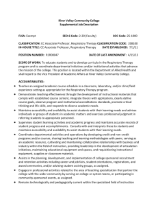 River Valley Community College Supplemental Job Description