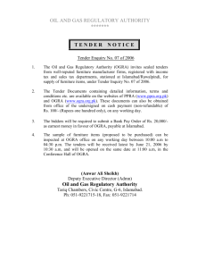 Publication of Tender Notice for Supply of Furniture Items