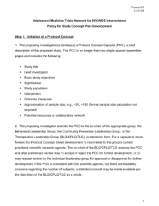 Development of a Protocol Concept Sheet