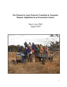 The Pastoral to Agro-Pastoral Transition in Tanzania: