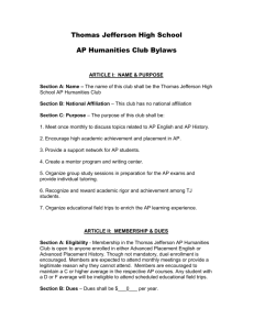 AP Humanities Club Bylaws