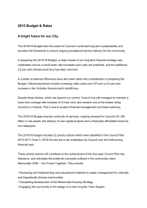 2015 Budget & Rates - Maroondah City Council