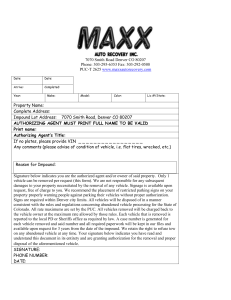 Fax Authorization for Impounds
