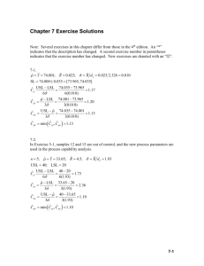 Chapter 7 Exercise Solutions