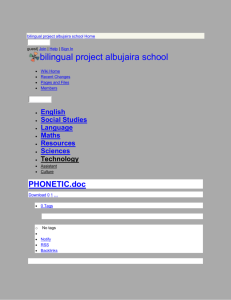 bilingual project albujaira school - PHONETIC