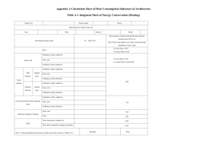Table A-1 Judgment Sheet of Energy Conservation (Heating)