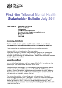 First-tier Tribunal Mental Health Stakeholder Bulletin July 2011