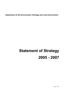 Statement of Strategy 2005-2007 - Department of Environment and