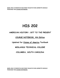 History 202 Course Notebook (Visions of America)